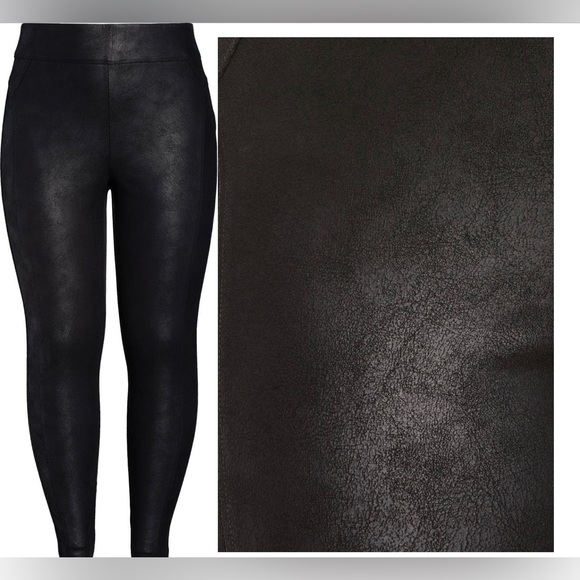 Wit & Wisdom Pants - Wit & Wisdom Black Leggings, crackle coated